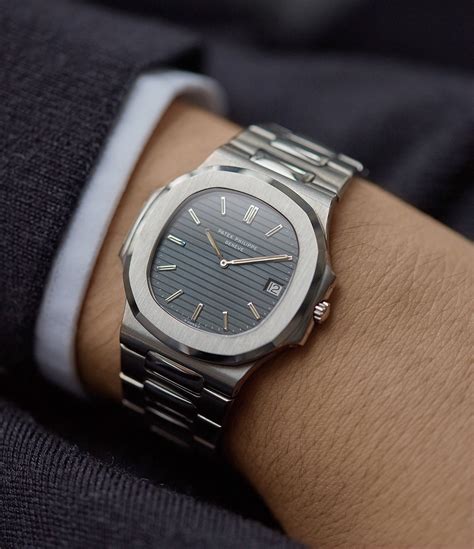 patek nautilus on wrist|patek philippe nautilus watch.